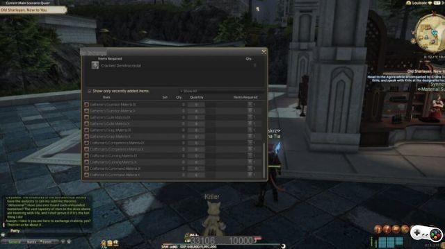 New Materia Notes in Final Fantasy XIV Endwalker