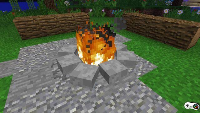 Cómo hacer una fogata en Minecraft