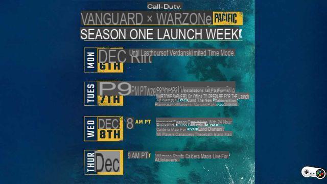 Hora de lanzamiento de la temporada 1 de Call of Duty: Warzone Pacific y Vanguard
