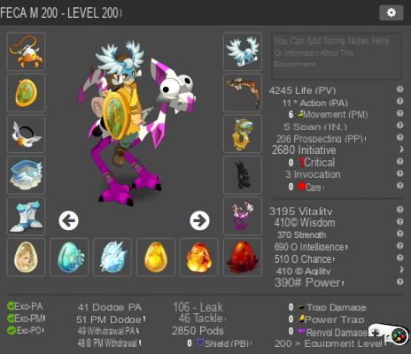 Kolizeum DOFUS : Stuff Féca Multi 30% lvl 200